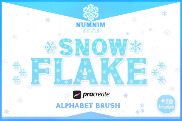 Download Procreate Brush Stamps SnowFlake Xmas - Brush stamps Collection