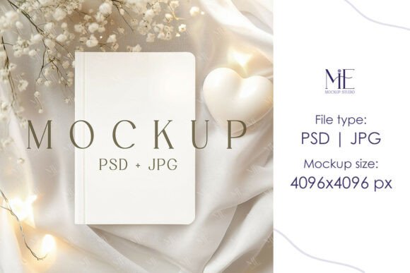 Download Hardcover Journal Mockup Boho Notebook - Mockup Collection