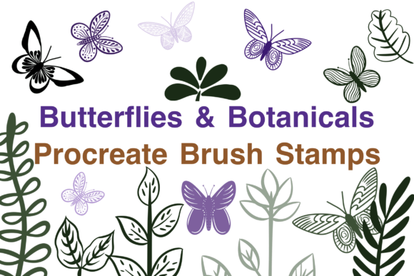 Download Butterfly Procreate Brush Stamps Set - Brush stamps Collection