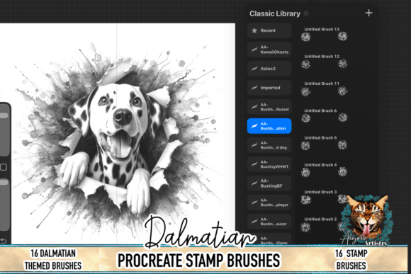 Download Dalmatian Procreate Brush Stamps - Brush stamps Collection
