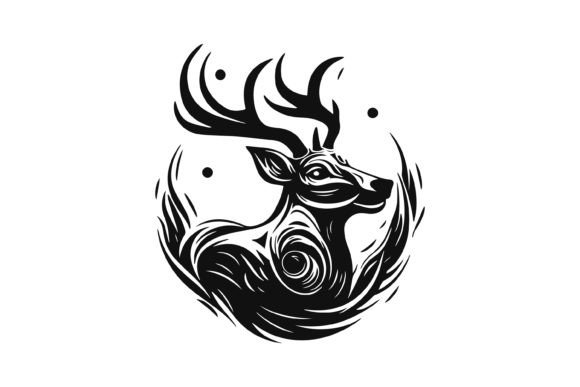 Download Swamp Deer in Forest Illustration Logo - Forest illustration Collection
