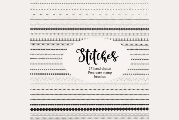 Download Procreate Stitches Brush Stamps - Brush stamps Collection