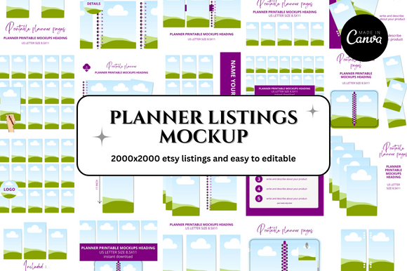 Download Planner Mockup Etsy Listings - Mockup Collection
