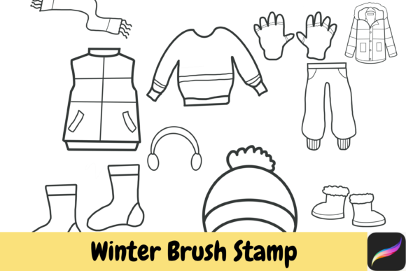 Download Winter Procreate Hand Drawn Brush Stamps - Brush stamps Collection