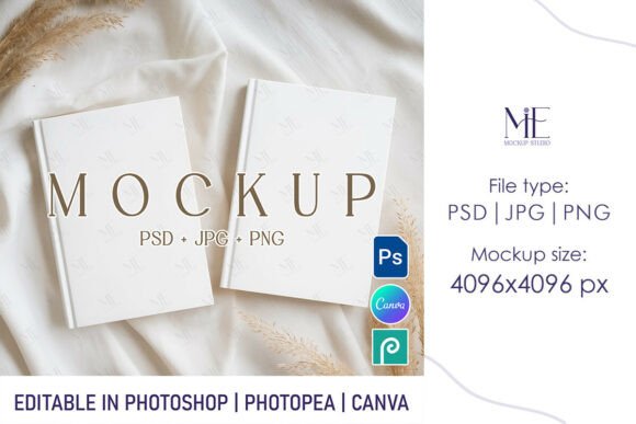 Download Hardcover Journal Mockup Set Front Back - Mockup Collection