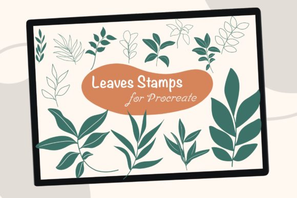 Download Leaves Procreate Brush Stamps - Brush stamps Collection