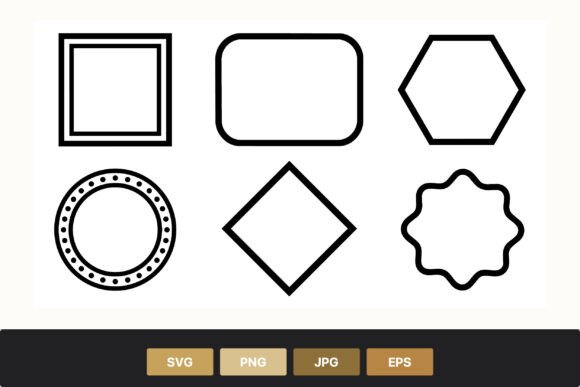 Download Simple Black Outline Geometric Shapes - Geometric shapes Collection
